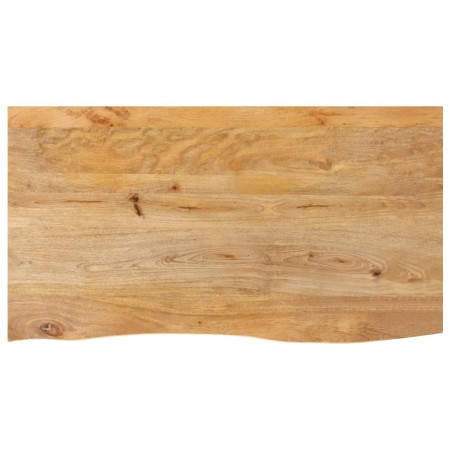 Piano Tavolo Bordi Vivi 120x60x2,5 cm Legno Massello di Mango