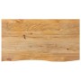 Piano Tavolo Bordi Vivi 120x60x2,5 cm Legno Massello di Mango