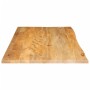 Piano Tavolo Bordi Vivi 120x60x2,5 cm Legno Massello di Mango