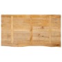 Piano Tavolo Bordi Vivi 120x60x2,5 cm Legno Massello di Mango