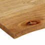 Piano Tavolo Bordi Vivi 120x60x2,5 cm Legno Massello di Mango