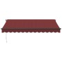 Tenda da Sole Retrattile Manuale con LED Bordò 350x250 cm