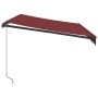 Tenda da Sole Retrattile Manuale con LED Bordò 350x250 cm