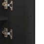 Credenza Nero 70x35x180 cm in Legno Multistrato