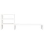 Supporto per Monitor Bianco 81x20x30 cm Legno Massello di Pino