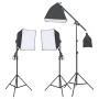 Kit per Studio Fotografico con Set di Luci e Fondale