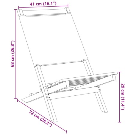 Sedie da Giardino 2pz Beige Legno Massello di Acacia e Tessuto