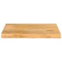 Piano Tavolo Bordi Vivi 40x20x2,5 cm in Legno Massello di Mango
