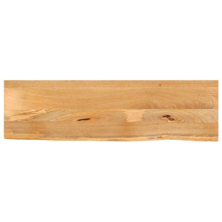 Piano Tavolo Bordi Vivi 140x20x2,5cm in Legno Massello di Mango