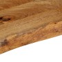 Piano Tavolo Bordi Vivi 140x20x2,5cm in Legno Massello di Mango