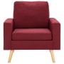 Set Divani 2 pz in Tessuto Rosso Vino