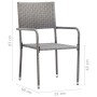 Set Mobili da Pranzo da Giardino 7 pz in Polyrattan Antracite