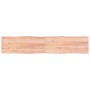 Piano Tavolo Marrone Chiaro 200x40x(2-6) cm Rovere Non Trattato