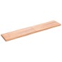 Piano Tavolo Marrone Chiaro 200x40x(2-6) cm Rovere Non Trattato