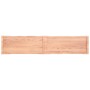 Piano Tavolo Marrone Chiaro 200x40x(2-6) cm Rovere Non Trattato