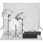 Kit per Studio Fotografico con Set di Luci e Fondale