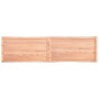 Piano Tavolo Marrone Chiaro 200x50x(2-6) cm Rovere Non Trattato