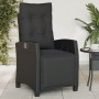 Sedie da Giardino Reclinabili 2 pz con Poggiapiedi Polyrattan