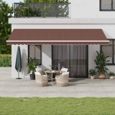 Tenda da Sole Retrattile Automatica Marrone 600x300 cm