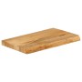 Piano Tavolo Bordi Vivi 50x20x2,5 cm in Legno Massello di Mango