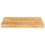 Piano Tavolo Bordi Vivi 50x20x2,5 cm in Legno Massello di Mango