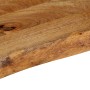 Piano Tavolo Bordi Vivi 50x20x2,5 cm in Legno Massello di Mango