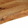 Piano Tavolo Bordi Vivi 120x20x2,5cm in Legno Massello di Mango