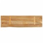 Piano Tavolo Bordi Vivi 100x20x2,5cm in Legno Massello di Mango