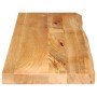 Piano Tavolo Bordi Vivi 120x30x2,5cm in Legno Massello di Mango