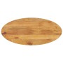 Piano Tavolo 100x40x2,5 cm Ovale in Legno Massello di Mango