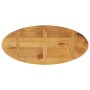Piano Tavolo 100x40x2,5 cm Ovale in Legno Massello di Mango