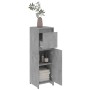 Set Mobili da Bagno 4 pz Grigio Cemento in Truciolato