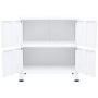 Armadio Classificatore Industriale Bianco 75x40x80 cm Acciaio