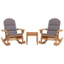 Set Salotto da Giardino Adirondack 3pz Legno Massello di Acacia