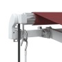 Tenda da Sole Retrattile Automatica con LED Bordò 450x300 cm