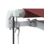 Tenda da Sole Retrattile Automatica con LED Bordò 450x350 cm