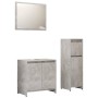 Set Mobili da Bagno 3 pz Grigio Cemento in Truciolato