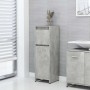 Set Mobili da Bagno 3 pz Grigio Cemento in Truciolato