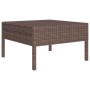 Set Divani da Giardino 8 pz con Cuscini in Polyrattan Marrone