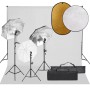 Kit per Studio Fotografico con Set Luci, Fondale e Riflettore