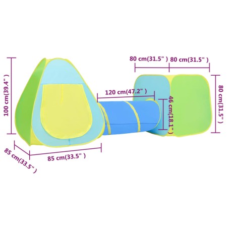 Tenda da Gioco per Bambini con 350 Palline Multicolore