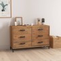 Credenza Marrone 110x35x70 cm in Legno Massello di Pino