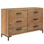 Credenza Marrone 110x35x70 cm in Legno Massello di Pino