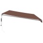 Tenda da Sole Retrattile Automatica con LED Marrone 600x300 cm