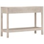 Tavolo Consolle Bianco 110x35x75cm Legno Massello di Mango