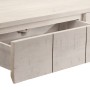 Tavolo Consolle Bianco 110x35x75cm Legno Massello di Mango