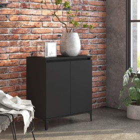 Credenza Nera 60x35x70 cm in Legno Multistrato