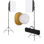 Kit per Studio Fotografico con Softbox, Fondale e Riflettore