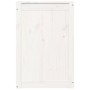 Contenitore per Bucato Bianco 44x44x66 cm Legno Massello Pino