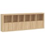 Credenza con Luci LED Rovere Sonoma 283x37x100 cm